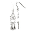 Stainless Steel Dangle Earrings with Interlocking Rings, Geometric Drop Charms, Modern Boho Style