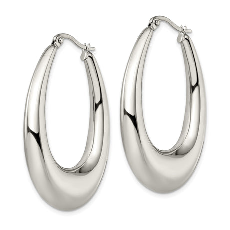 Stainless Steel Teardrop Hoop Earrings, Bold Contemporary Design, Sleek Minimalist Style