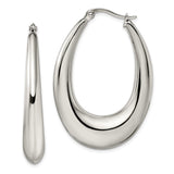 Stainless Steel Teardrop Hoop Earrings, Bold Contemporary Design, Sleek Minimalist Style