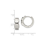 Stainless Steel Hoop Earrings with Geometric Cross Design, Unisex Christian Jewelry
