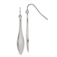 Stainless Steel Teardrop Dangle Earrings, Sleek Polished Drop Design with Hook Back