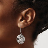 316 Stainless Steel Dangle Earrings with Round Disc Cutout Design, Lightweight and Hypoallergenic
