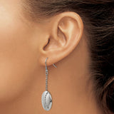 316 Stainless Steel Dangle Earrings with Cubic Zirconia, Round Disc Design, Hook Style