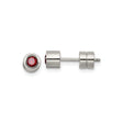 Stainless Steel Stud Earrings with Cubic Zirconia, Bezel Setting, Gothic Modern Style