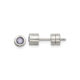 316 Stainless Steel Stud Earrings with Light Purple Cubic Zirconia, Bezel Set, Hypoallergenic Unisex Design