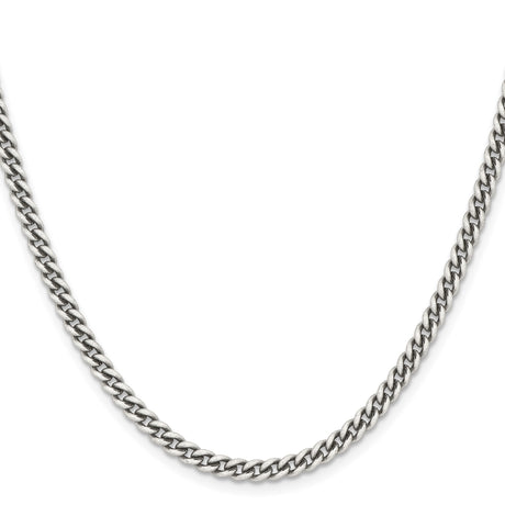 Stainless Steel 4 mm Curb Chain Necklace