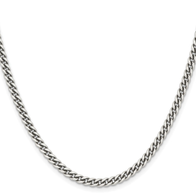 Stainless Steel 4 mm Curb Chain Necklace