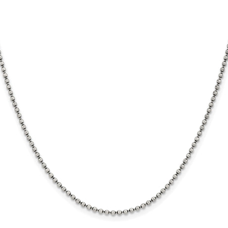 Stainless Steel 2 mm Ball (beaded) Chain Necklace