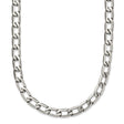 Stainless Steel 11 mm Curb Chain Necklace, Polished shown for scale