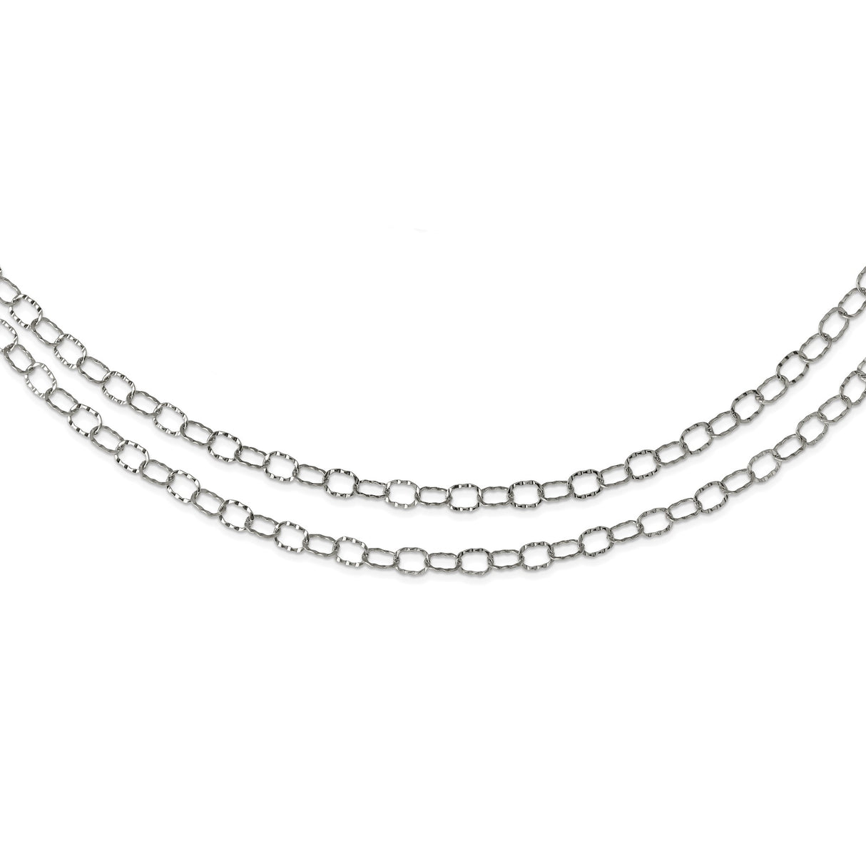 Stainless Steel 6 mm Polished Chain Necklace alternate angle