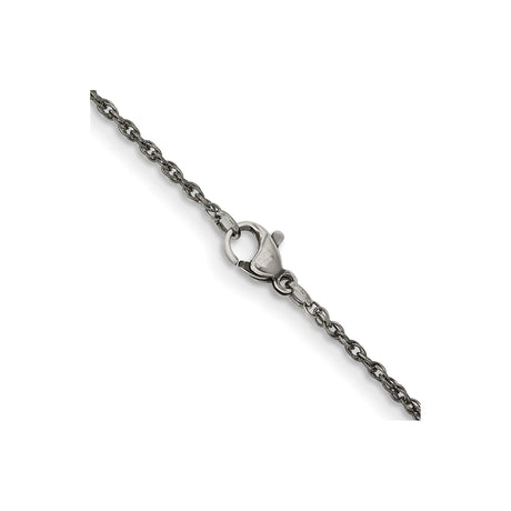 Stainless Steel 2 mm Open link Chain Necklace alternate angle