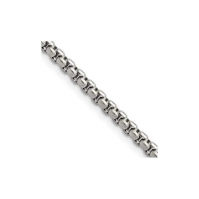 Stainless Steel 3.8 mm Polished Chain Necklace alternate angle