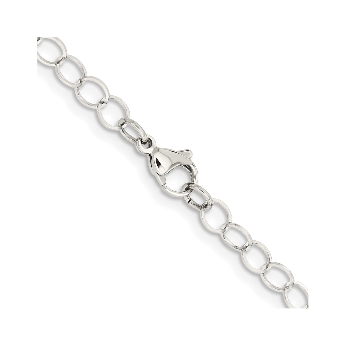 Stainless Steel 6 mm Polished Chain Necklace alternate angle
