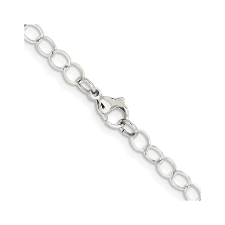Stainless Steel 6 mm Polished Chain Necklace alternate angle