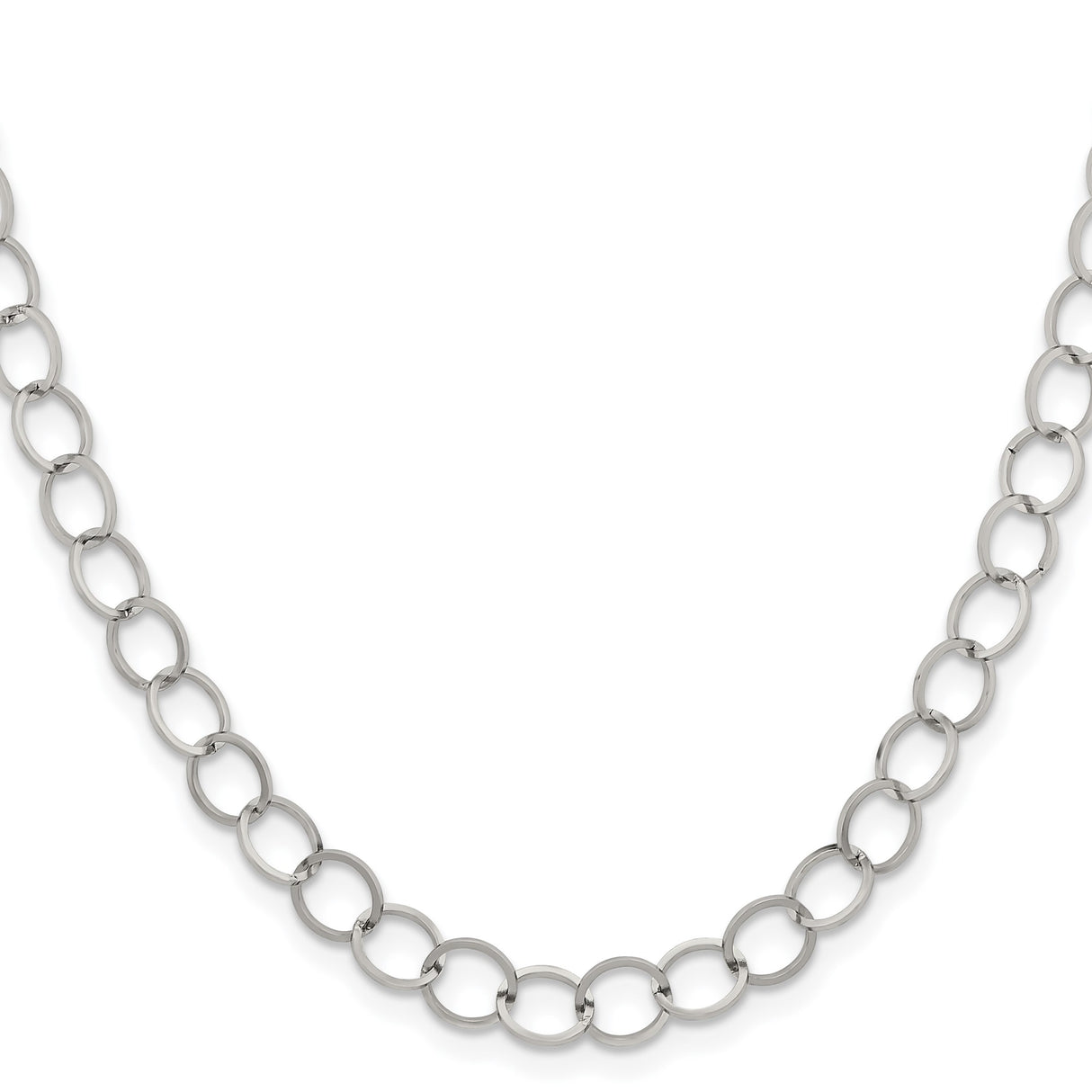 Stainless Steel 8 mm Polished Chain Necklace
