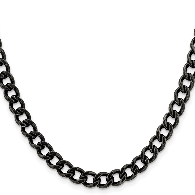 Stainless Steel 6.7 mm Curb Chain Necklace