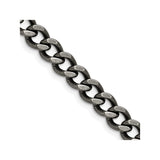 Stainless Steel 6.7 mm Curb Chain Necklace detail view