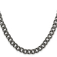 Stainless Steel 7.5 mm Curb Chain Necklace