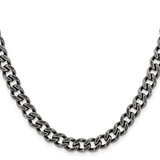 Stainless Steel 7.5 mm Curb Chain Necklace