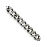 Stainless Steel 7.5 mm Curb Chain Necklace detail view