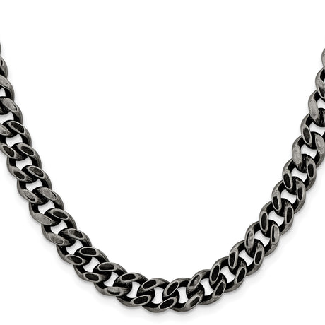 Stainless Steel 9.25 mm Curb Chain Necklace