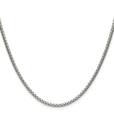 Stainless Steel 2.5 mm Box Chain Necklace, Polished