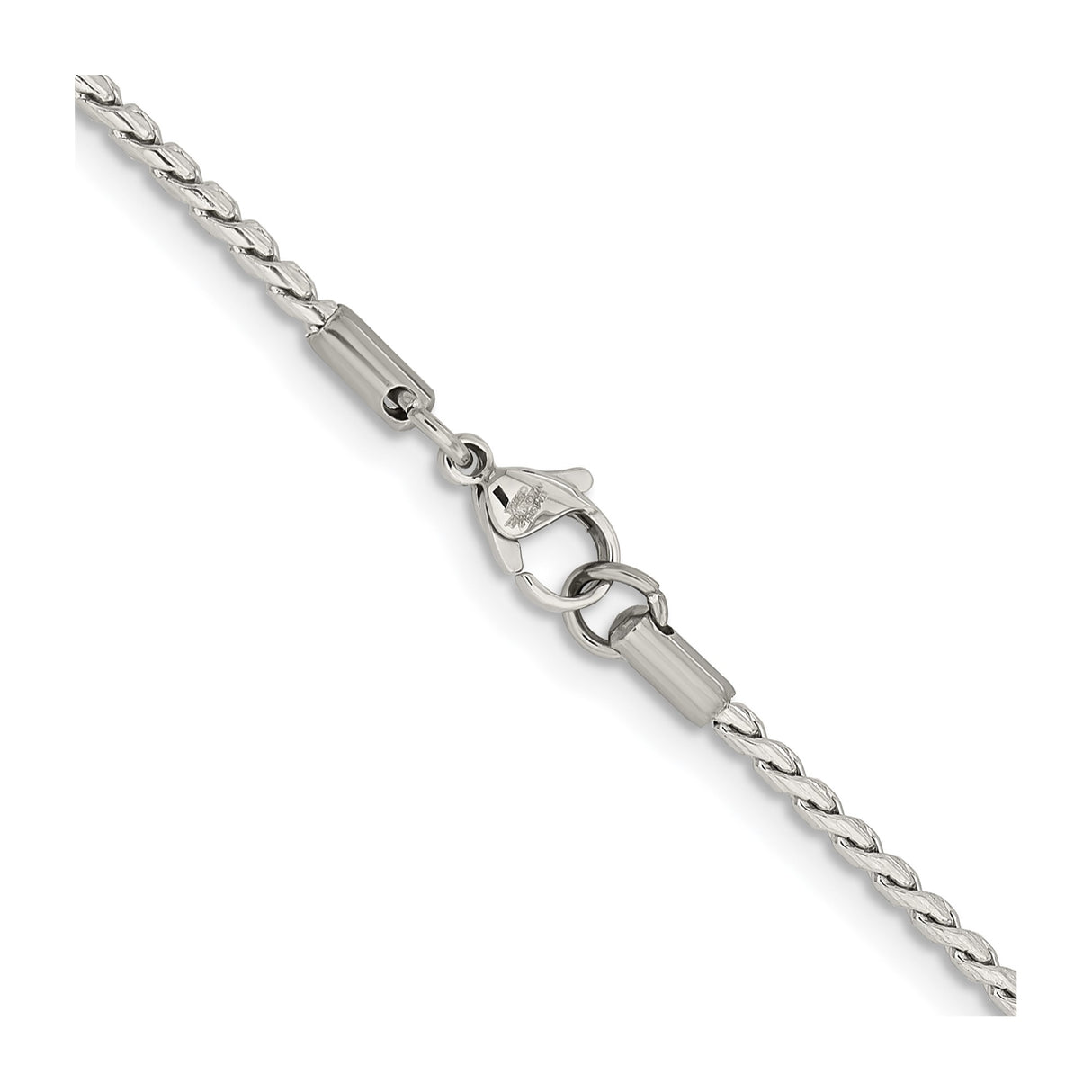 Stainless Steel 2.5 mm Polished Chain Necklace alternate angle