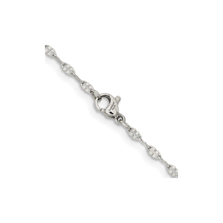 Stainless Steel 2.5 mm Polished Chain Necklace alternate angle