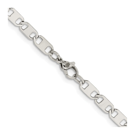 Stainless Steel 5 mm Polished Chain Necklace alternate angle