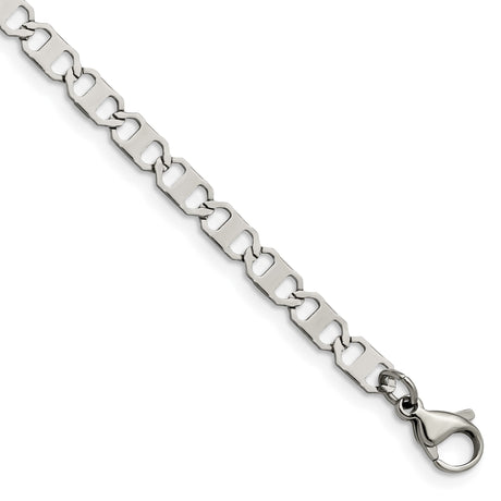 Stainless Steel 5 mm Polished Chain Bracelet