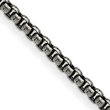 Stainless Steel 3.9 mm Box Chain Necklace shown for scale