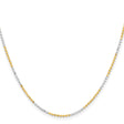 Two-tone Gold 1.5 mm Polished Chain Necklace