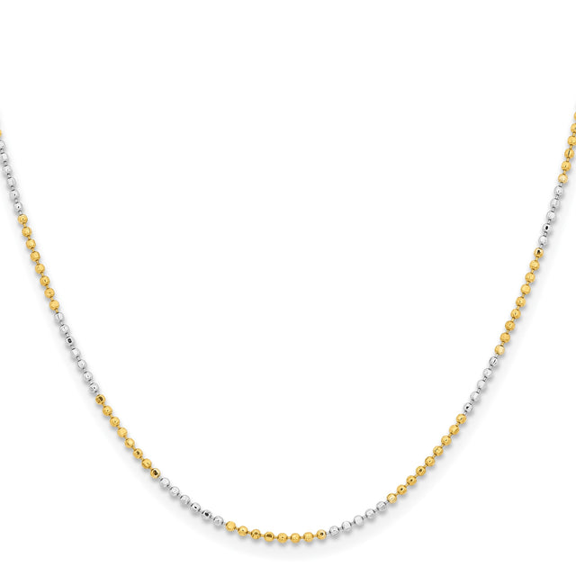 Two-tone Gold 1.5 mm Polished Chain Necklace