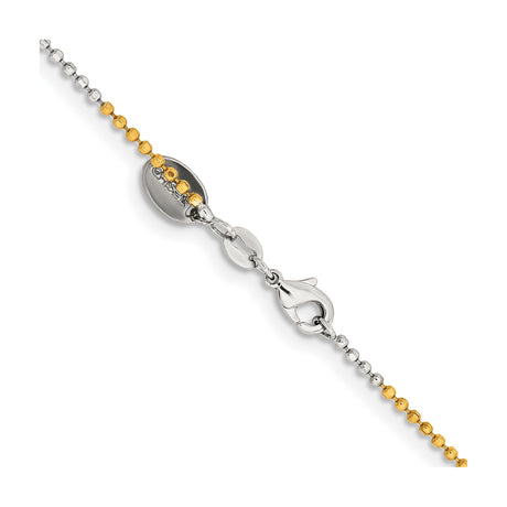 Two-tone Gold 1.5 mm Polished Chain Necklace alternate angle