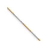Two-tone Gold 1.5 mm Polished Chain Necklace detail view