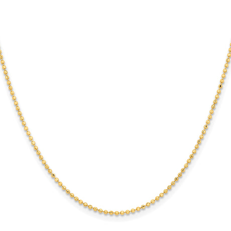 Yellow Gold 1.5 mm Polished Chain Necklace