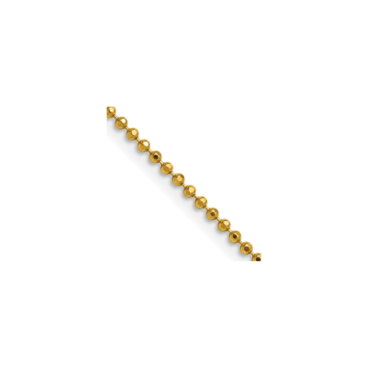 Yellow Gold 2 mm Polished Chain Necklace detail view