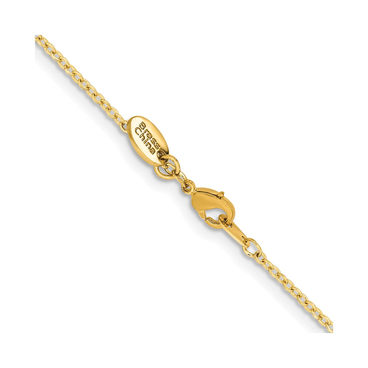 Yellow Gold 1.7 mm Polished Chain Necklace alternate angle