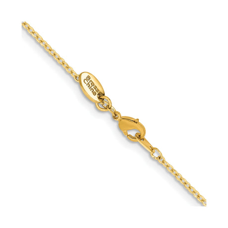 Yellow Gold 1.7 mm Polished Chain Necklace alternate angle