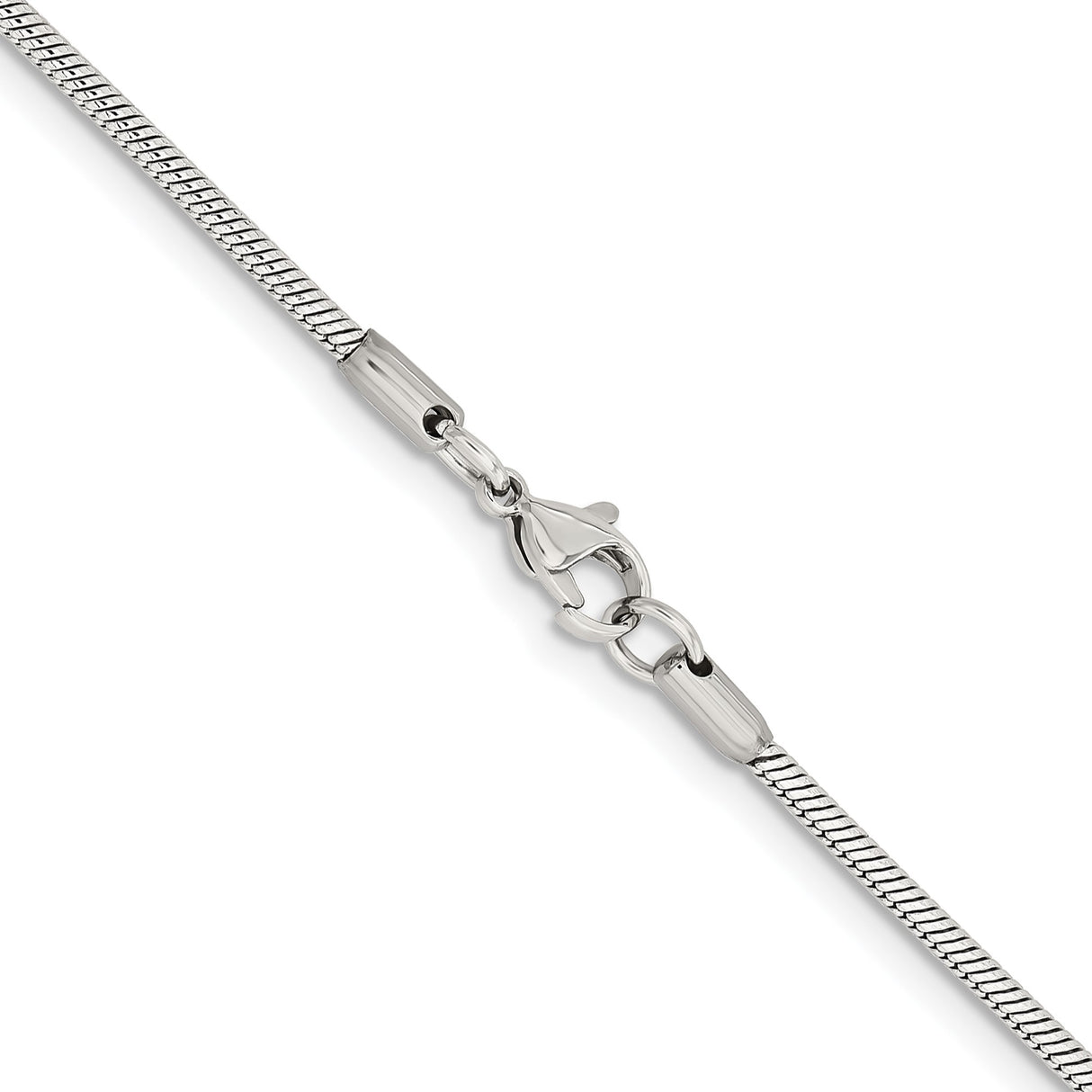 Stainless Steel 2 mm Polished Chain Necklace alternate angle