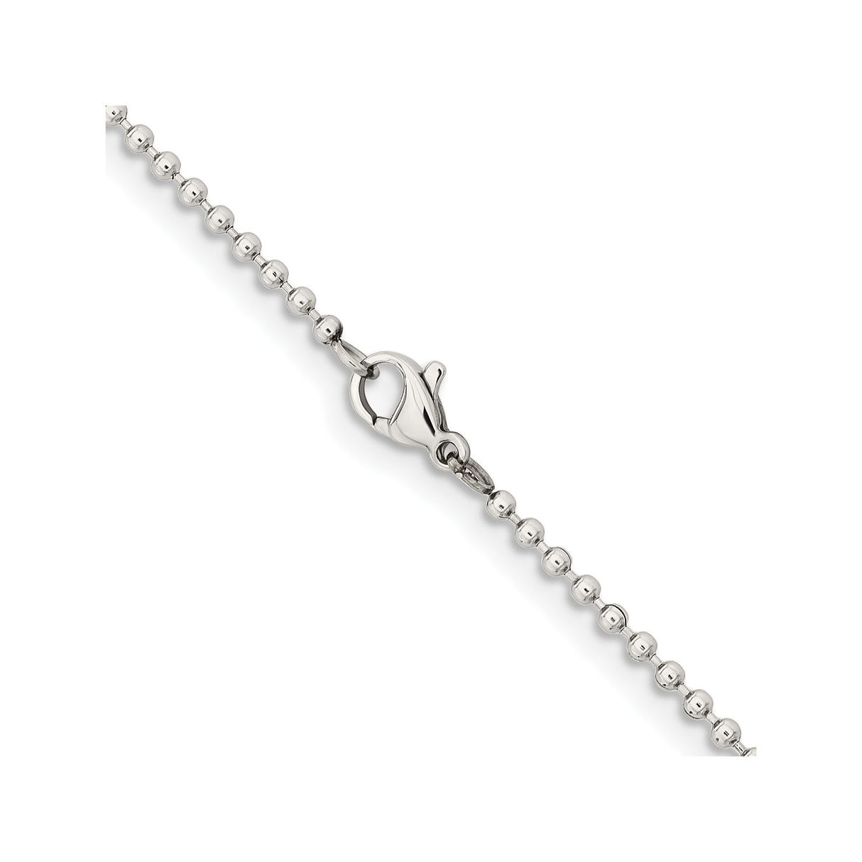 Stainless Steel 2 mm Polished Chain Necklace alternate angle