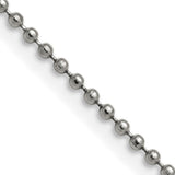 Stainless Steel 2 mm Polished Chain Necklace detail view