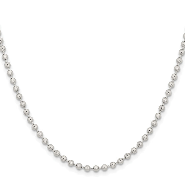 Stainless Steel 3 mm Polished Chain Necklace