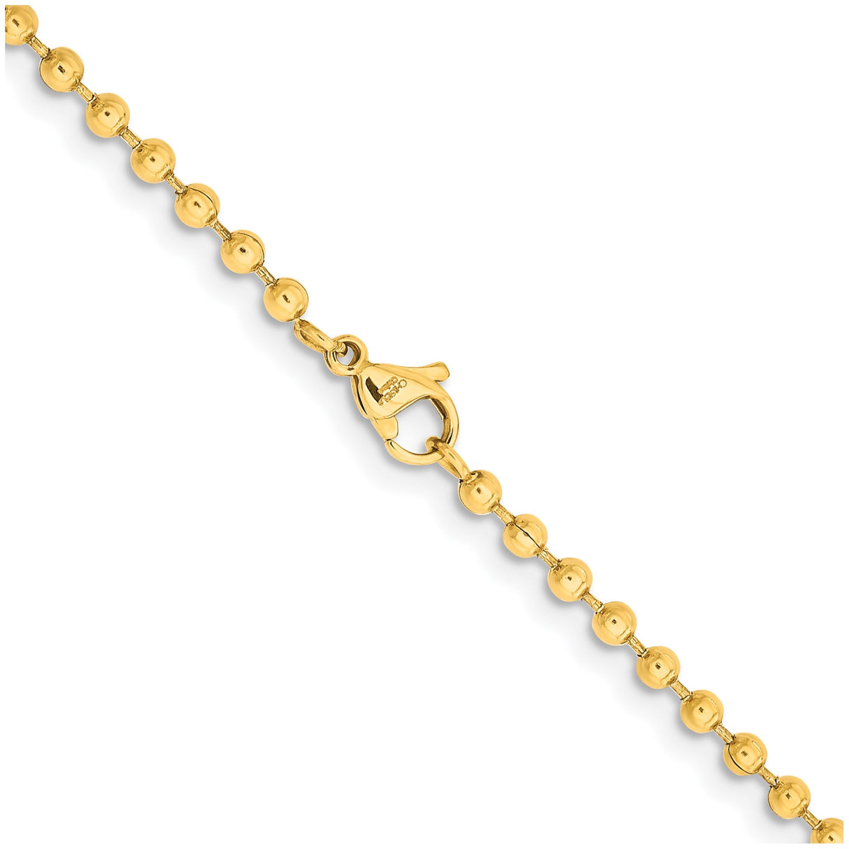 Stainless Steel 3 mm Polished Chain Necklace alternate angle