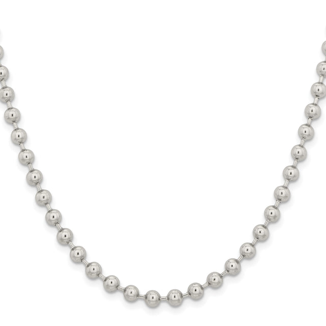 Stainless Steel 5 mm Polished Chain Necklace