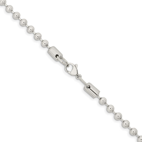 Stainless Steel 5 mm Polished Chain Necklace alternate angle