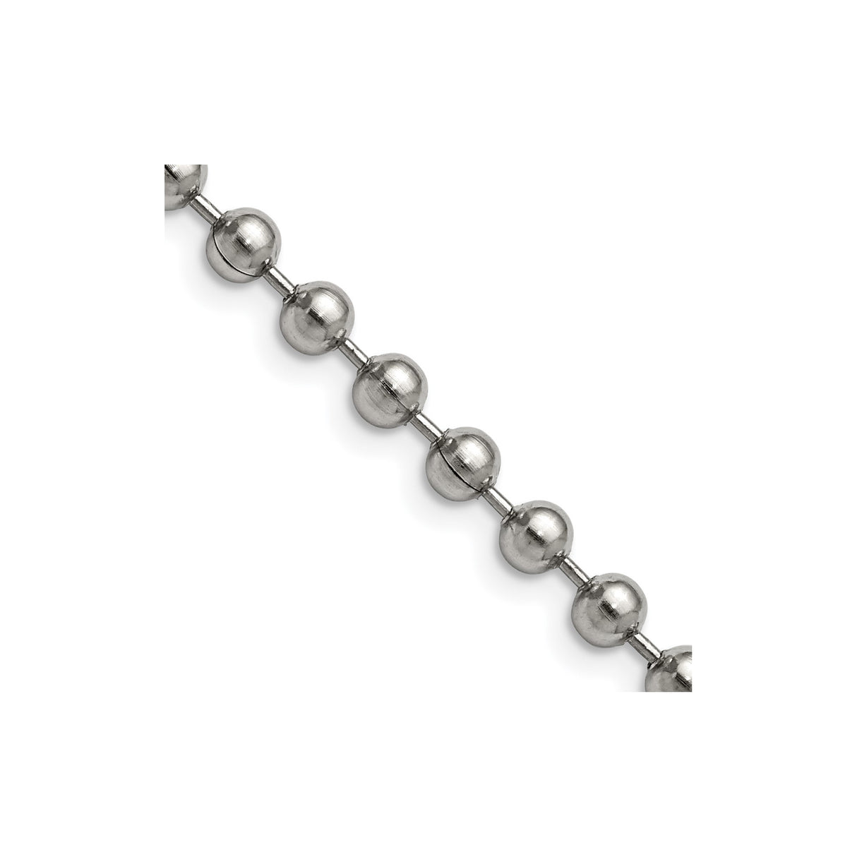 Stainless Steel 5 mm Polished Chain Necklace detail view