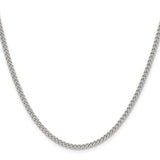 Stainless Steel 3 mm Curb Chain Necklace, Polished