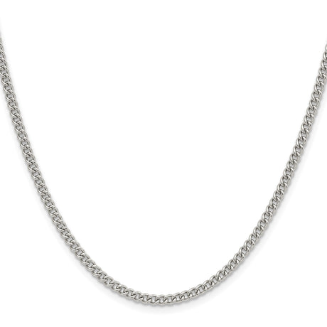 Stainless Steel 3 mm Curb Chain Necklace, Polished