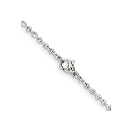 Stainless Steel 2.3 mm Polished Chain Necklace alternate angle